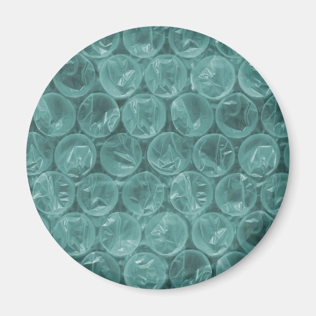 Aimant Motif d'enveloppement de bulle turquoise (Devant)