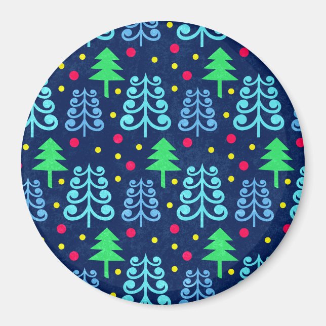 Aimant Motif des arbres de Noël (Devant)