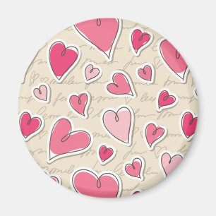 Aimant Motif des coeurs