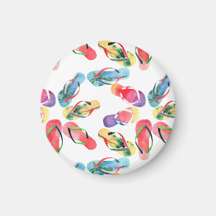 Aimant Motif des tongs de plage d'été