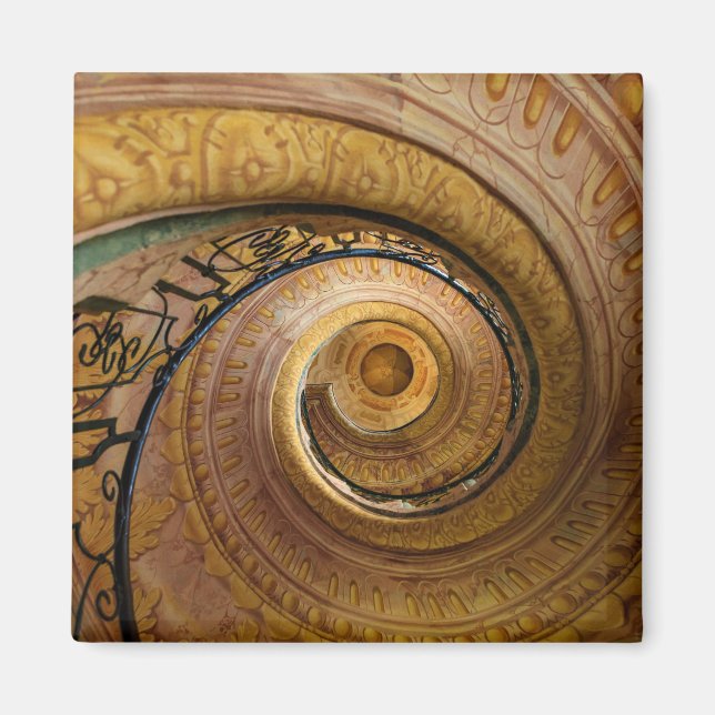 Aimant Motif d'escalier en spirale (Devant)