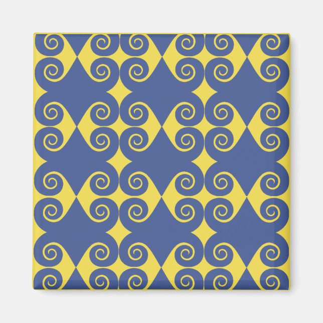 Aimant Motif Diamant Bouclé (Devant)