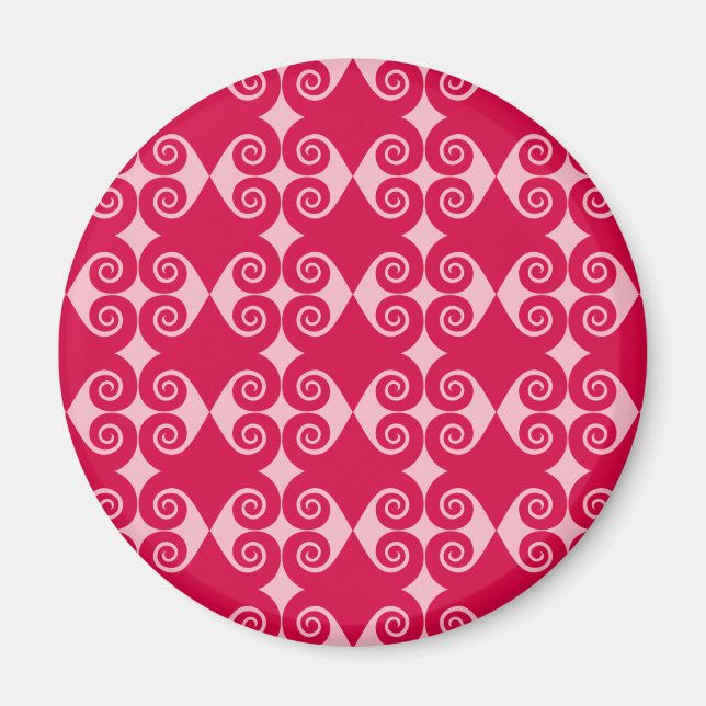 Aimant Motif diamant ondulé (Devant)
