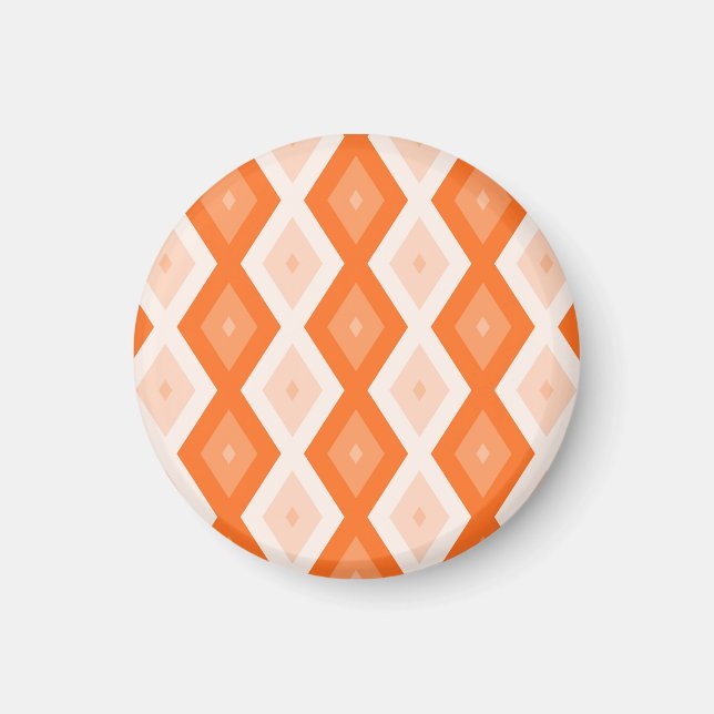 Aimant Motif diamant orange (Devant)