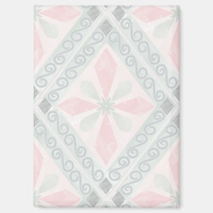 Aimant Motif diamant pastel vert et rose