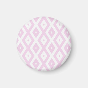 Aimant Motif diamant rose pâle et blanc