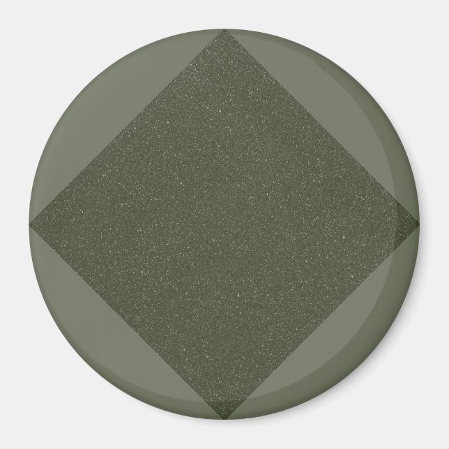 Aimant motif diamant vert de mousse (Devant)