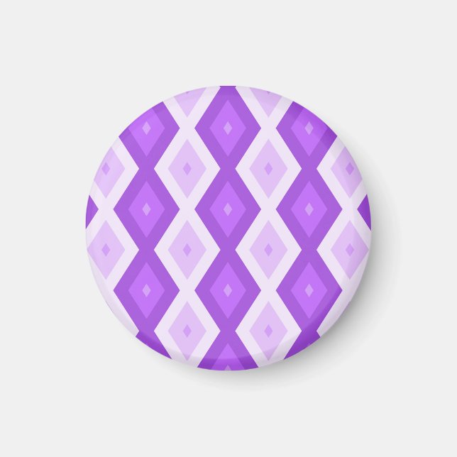 Aimant Motif diamant violet clair (Devant)
