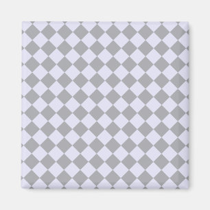 Aimant Motif diamanté gris et lavande