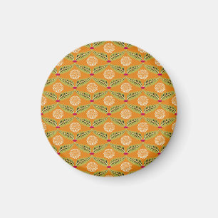 Aimant Motif d'illustration traditionnel indien.