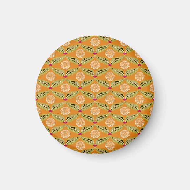 Aimant Motif d'illustration traditionnel indien. (Devant)