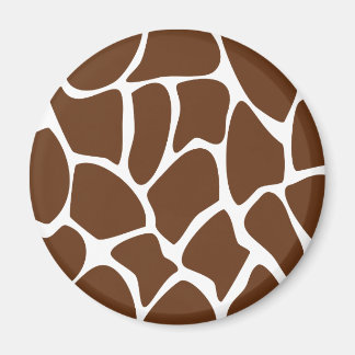 Aimant Motif d'impression Giraffe en Brown foncé.