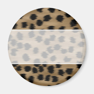 Aimant Motif d'impression noir et Brown Cheetah.