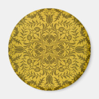 Motif doré jaune vigne sans couture de William Mor