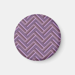 Aimant Motif double tissage Mauve stripes