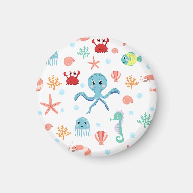 Aimant Motif du monde marin (Devant)