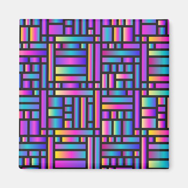 Aimant Motif élégant moderne - Mode Tartan géométrique (Devant)