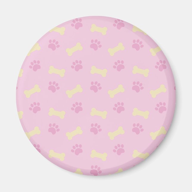 Aimant Motif Empreinte de patte rose (Devant)