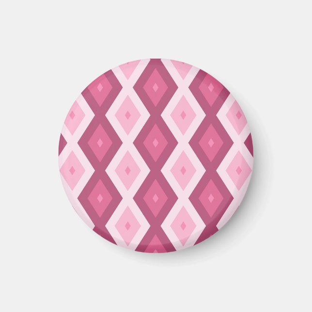Aimant Motif en diamant rose (Devant)