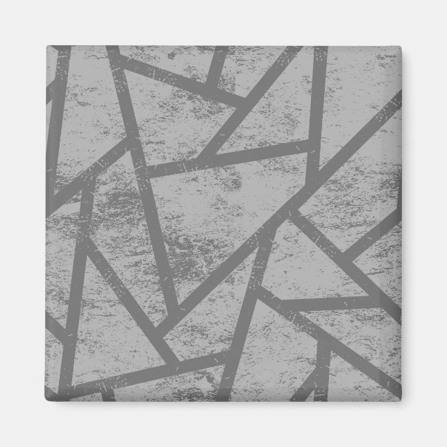 Aimant Motif en mosaïque gris (Devant)