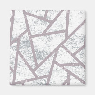 Aimant Motif en mosaïque gris pâle