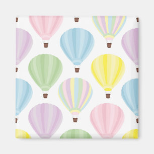 Aimant Motif en pastel chaud de ballon à air