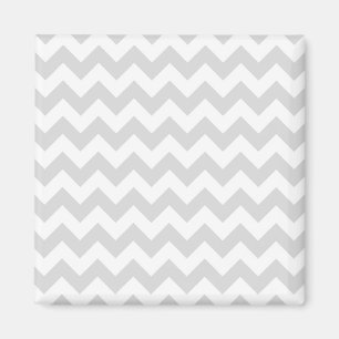 Aimant Motif en zig-zag blanc gris-clair de Chevron