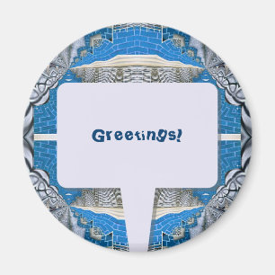 Aimant Motif et texte fractionné psychédélique