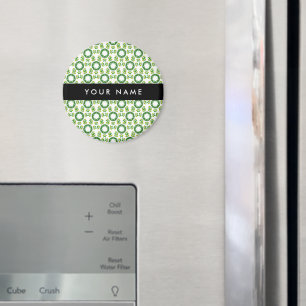 Aimant Motif feuille, Feuilles verts, votre nom
