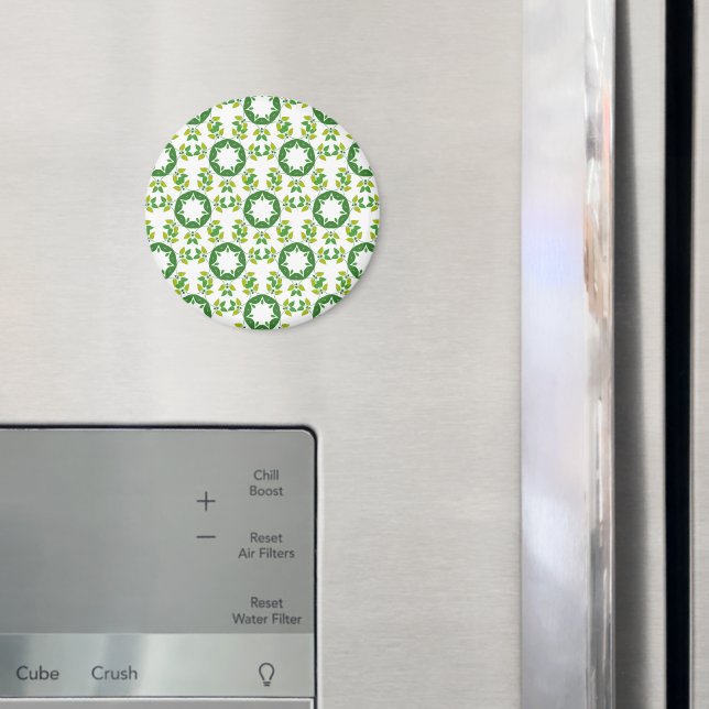 Aimant Motif Feuille, Motif De Feuilles, Feuilles Verts (In situ (réfrigérateur))