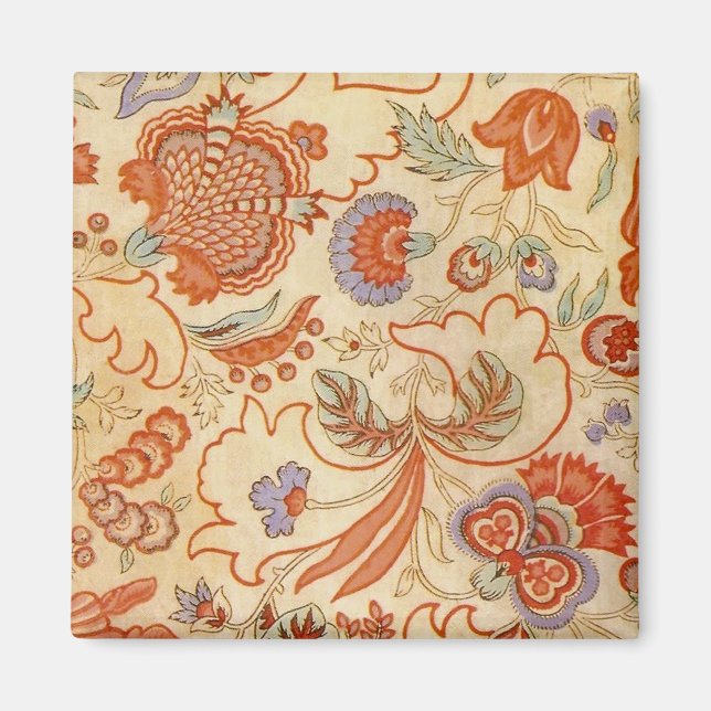 Aimant Motif floral antique Paisley Chintz (Devant)