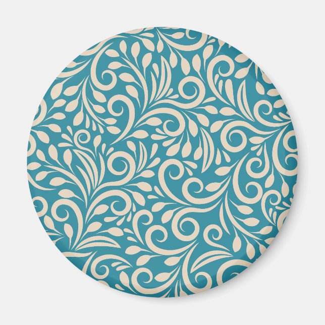 Aimant Motif floral incolore (Devant)