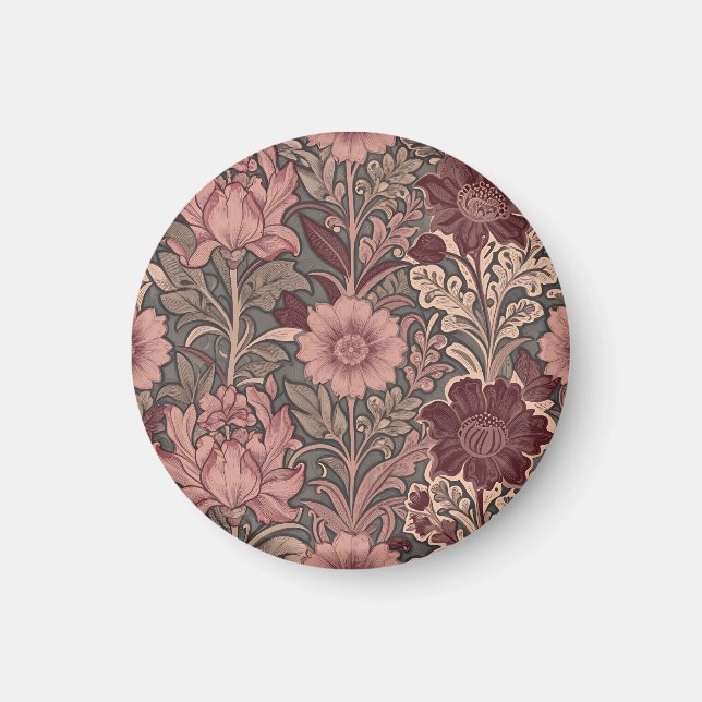 Aimant Motif floral inspiré de William Morris (Devant)
