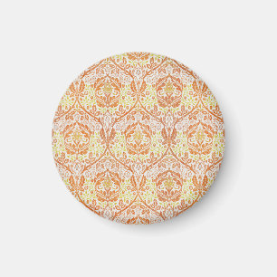 Aimant Motif floral orange élégant