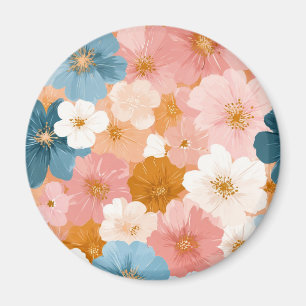 Aimant Motif floral pastel joli