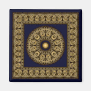 Aimant Motif fractal encadré de fée orientale