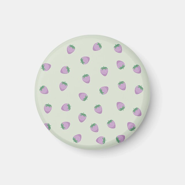 Aimant Motif Fraises Violettes (Devant)