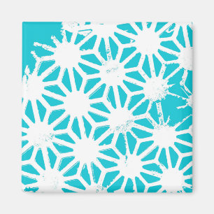 Aimant Motif géométrique Aqua