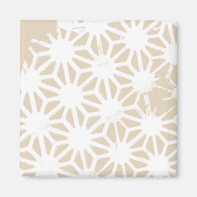 Aimant Motif géométrique beige (Devant)