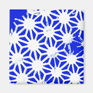 Aimant Motif géométrique bleu royal