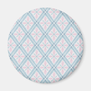 Aimant Motif Géométrique Diamant Bleu
