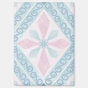 Aimant Motif Géométrique Diamant Bleu
