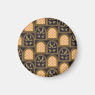 Aimant Motif géométrique floral Art Déco de luxe sans cou
