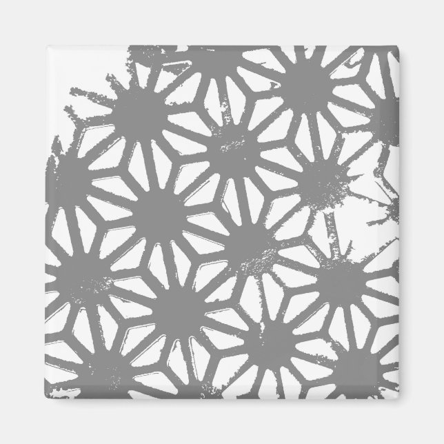 Aimant Motif géométrique gris (Devant)