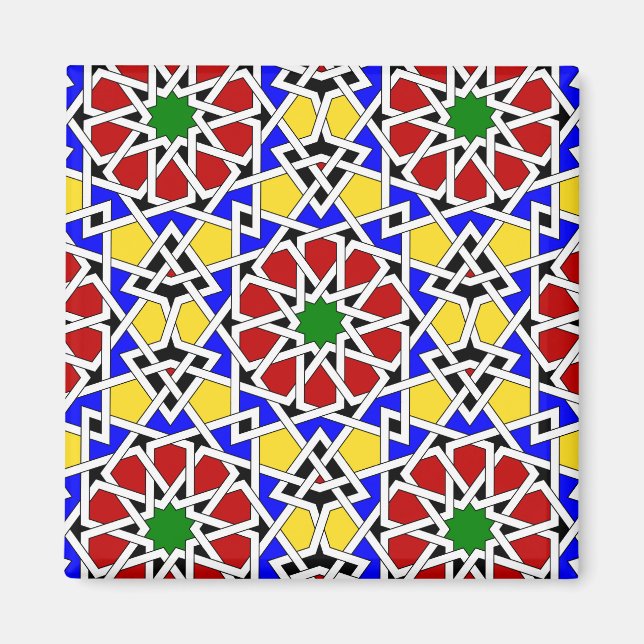 Aimant Motif géométrique islamique (Devant)