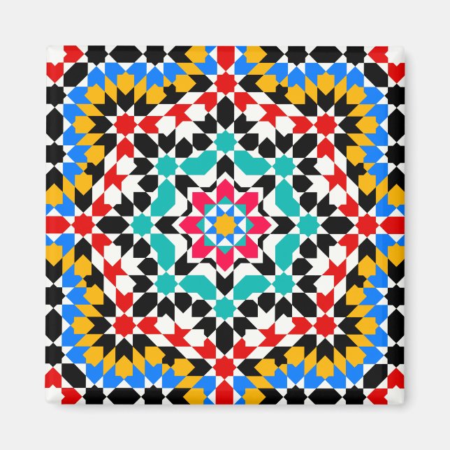 Aimant Motif géométrique islamique (Devant)