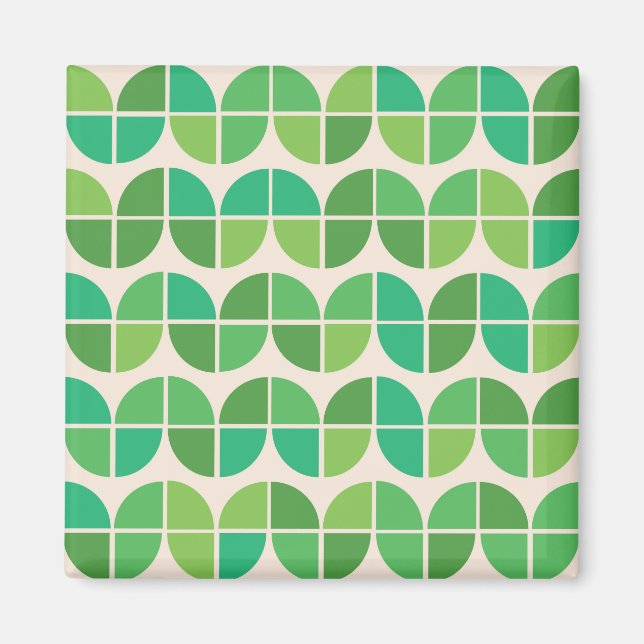 Aimant Motif géométrique vert citron vert du milieu du si (Devant)