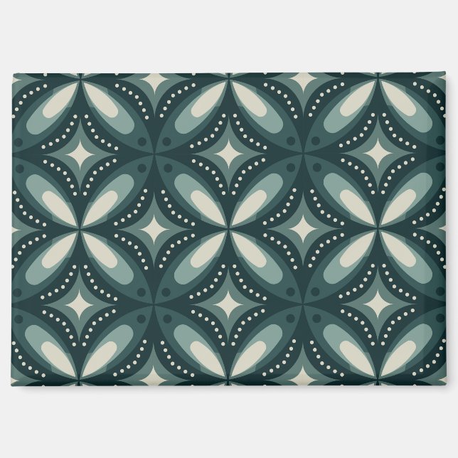 Aimant Motif géométrique vert rétro (Recto)