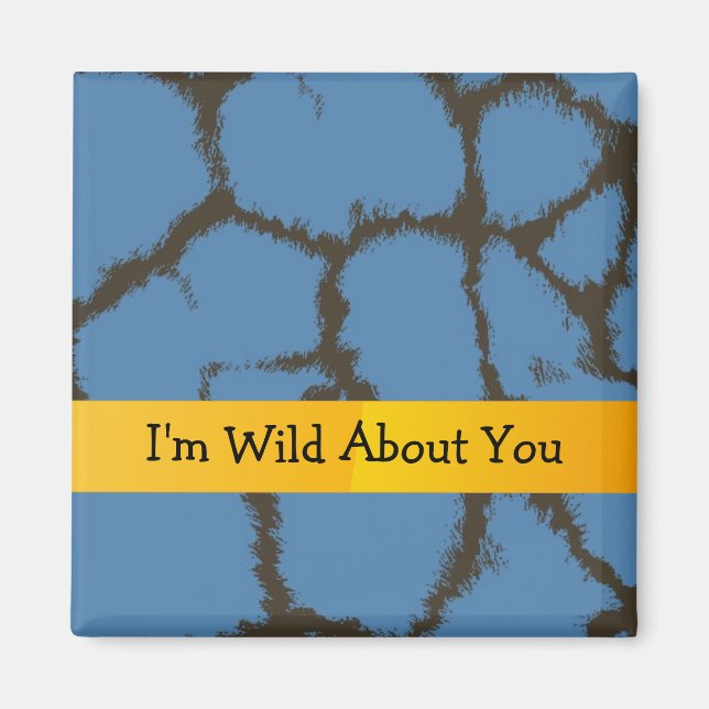 Aimant Motif girafe avec citation mignonne (Devant)
