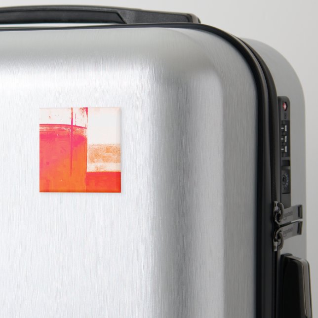Aimant Motif graphique géométrique orange abstrait modern (In Situ (Bagages))